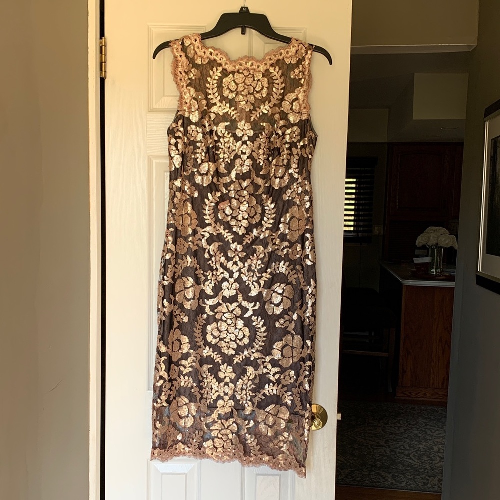 Tadashi Shoji Gold Embellished Dress - Worn Once